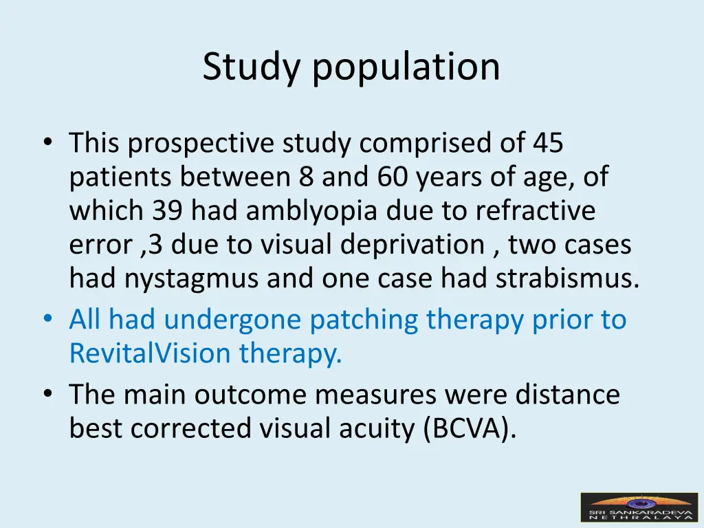 study population