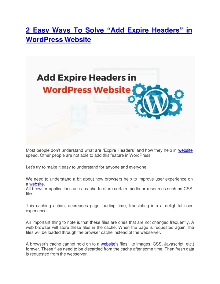 2 easy ways to solve add expire headers