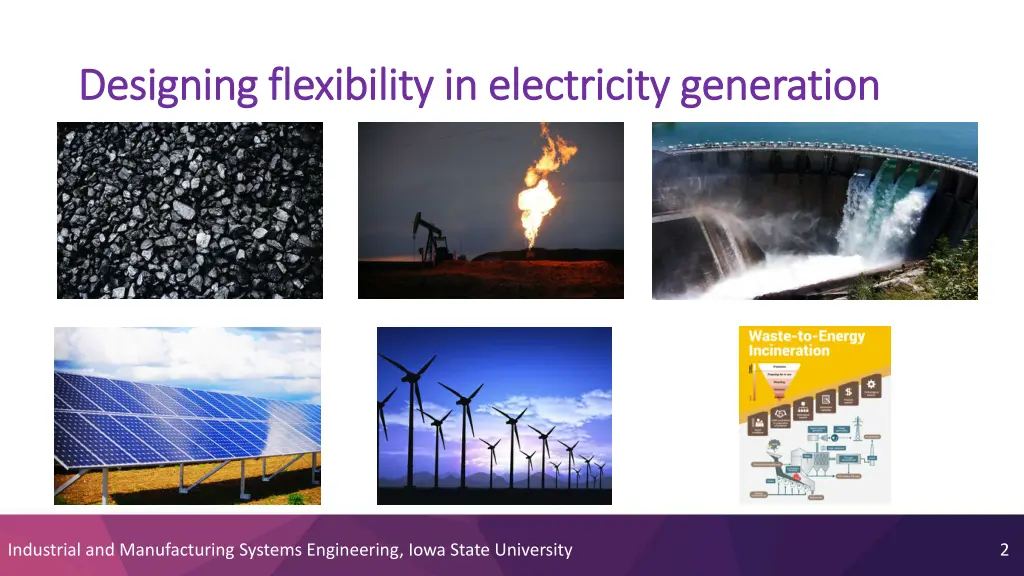 designing flexibility in electricity generation
