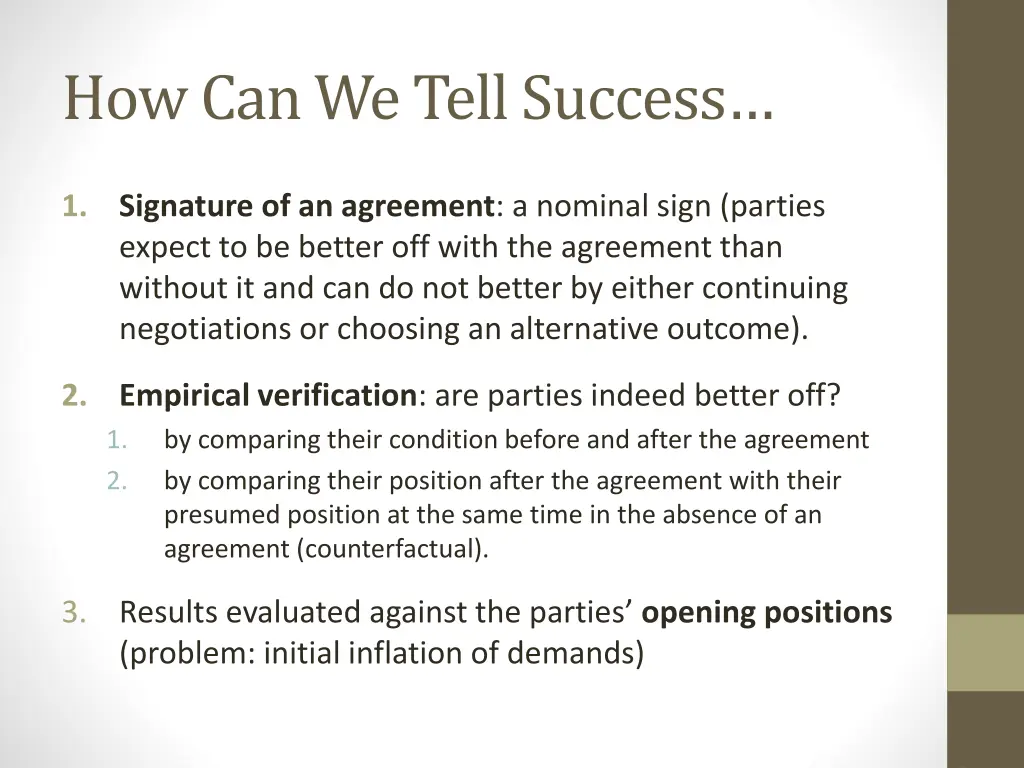 how can we tell success