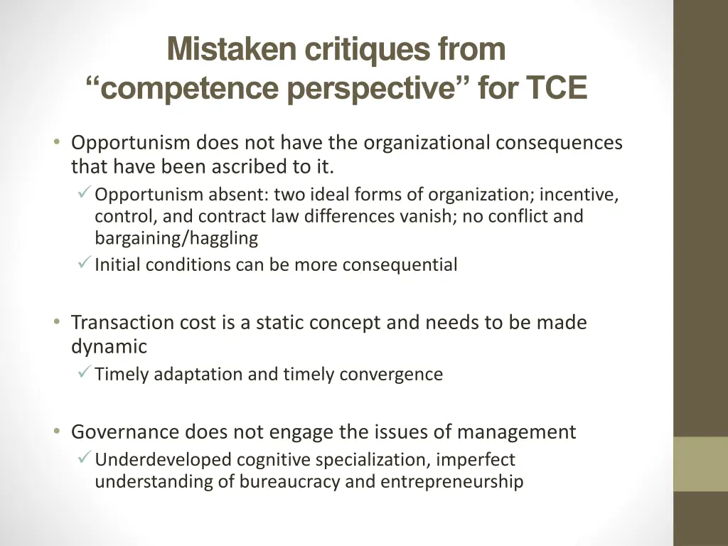 mistaken critiques from competence perspective