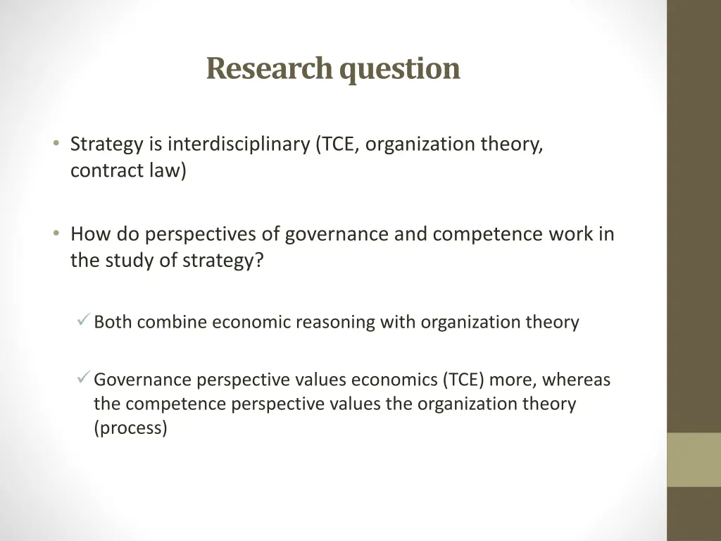 research question