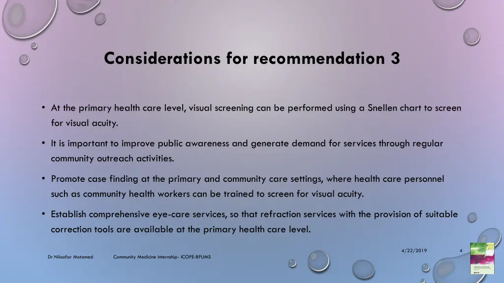considerations for recommendation 3