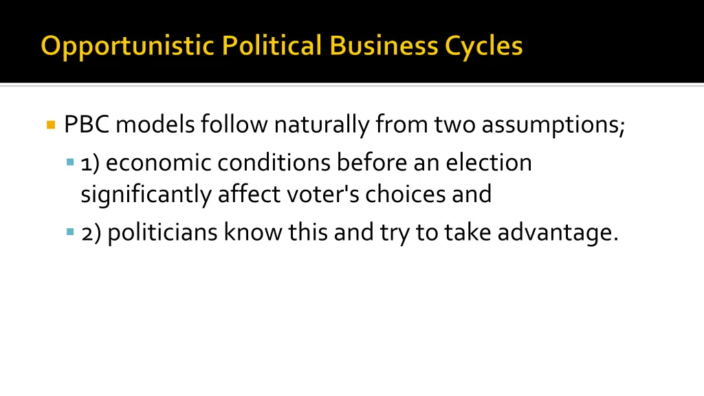 pbc models follow naturally from two assumptions