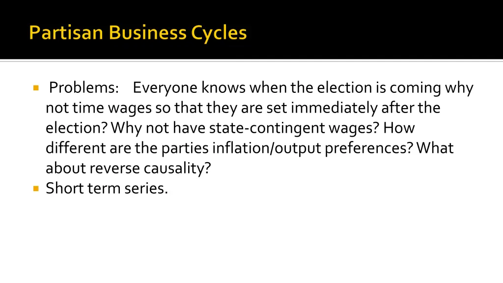 problems everyone knows when the election