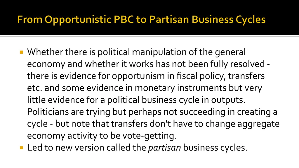 whether there is political manipulation