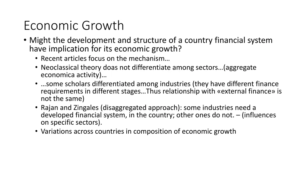 economic growth might the development