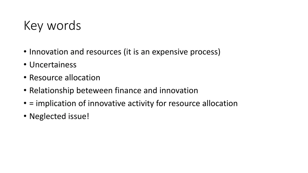 key words