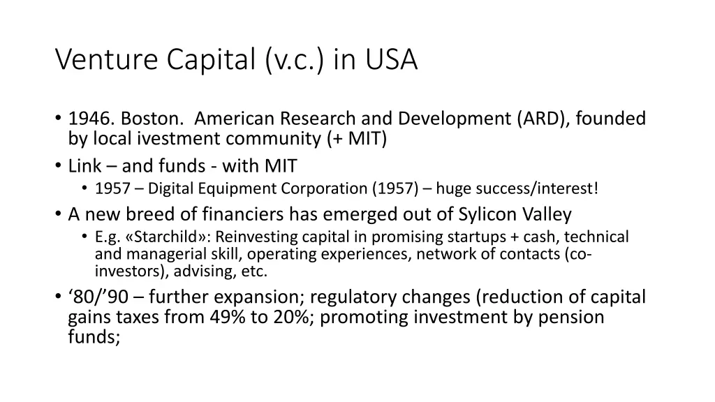 venture capital v c in usa