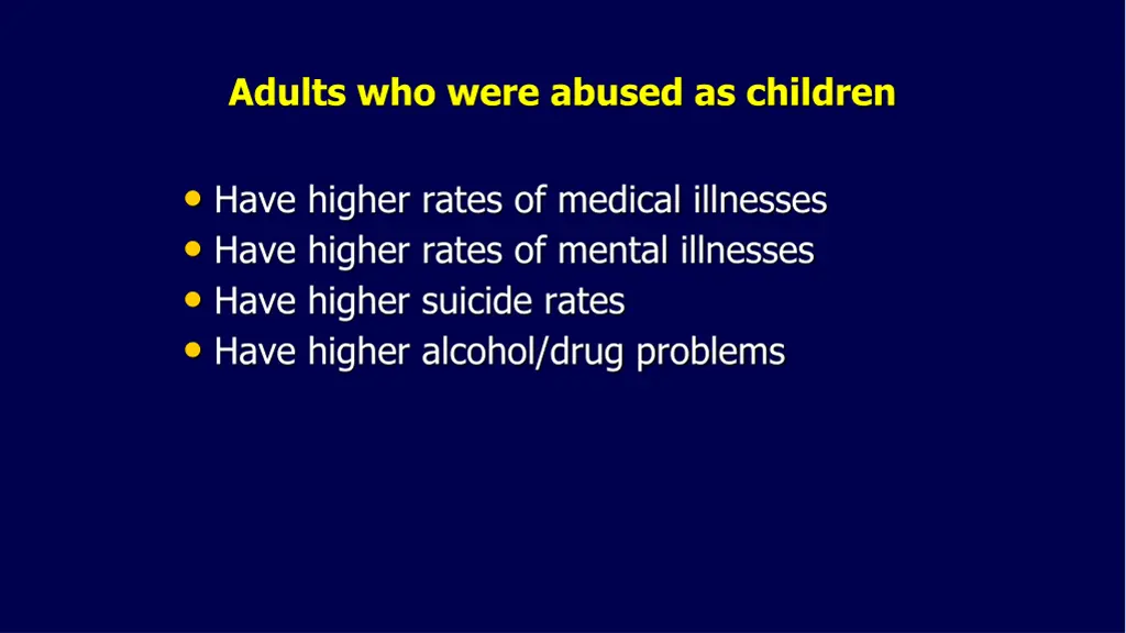 adults who were abused as children