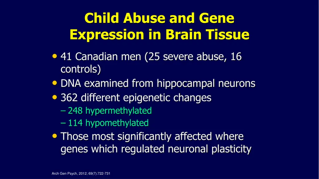 child abuse and gene expression in brain tissue