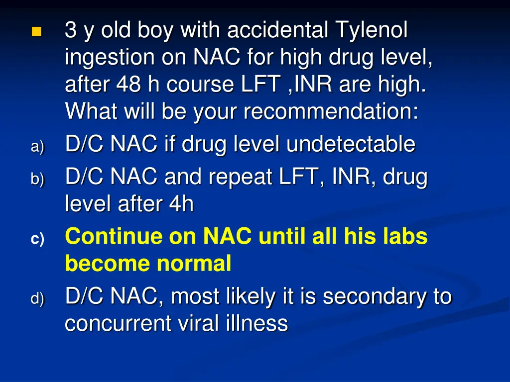 3 y old boy with accidental tylenol ingestion 1