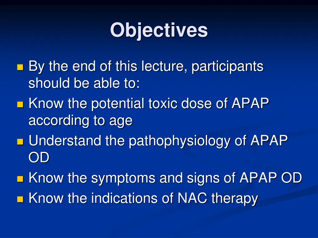objectives