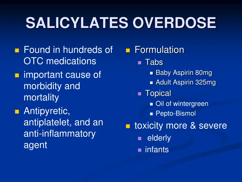 salicylates overdose 1
