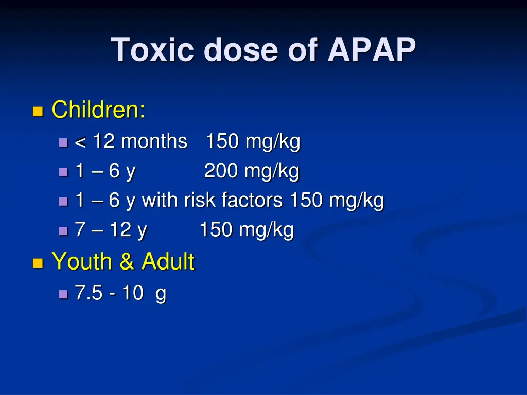 toxic dose of apap