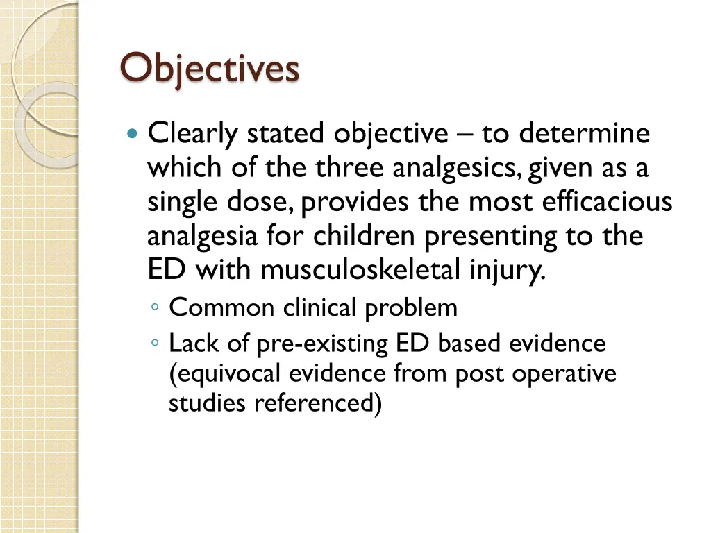 objectives