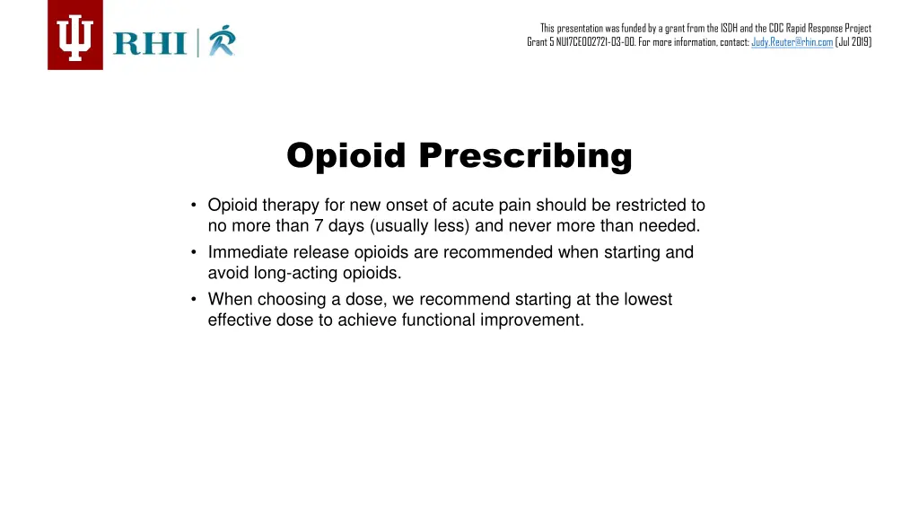 this presentation was funded by a grant from 10