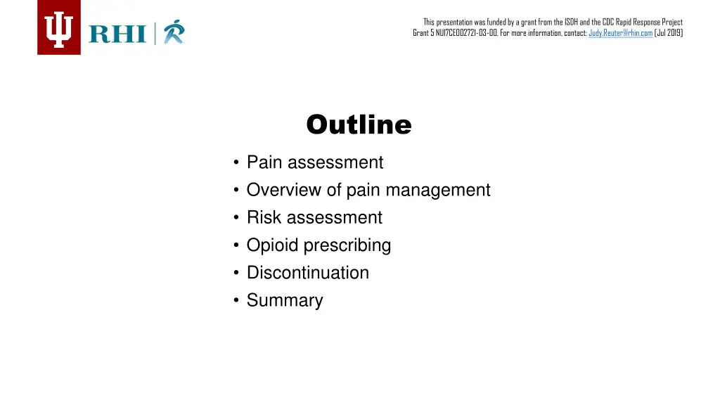 this presentation was funded by a grant from 2