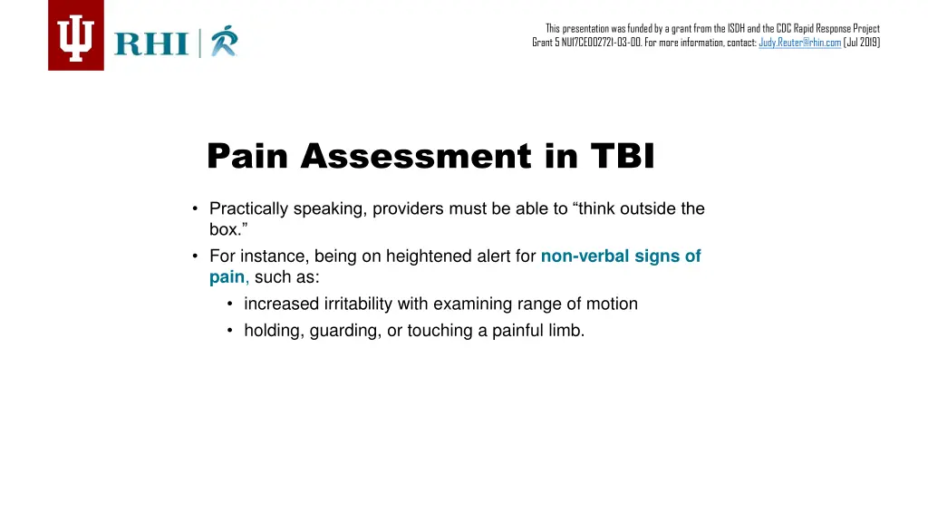 this presentation was funded by a grant from 7