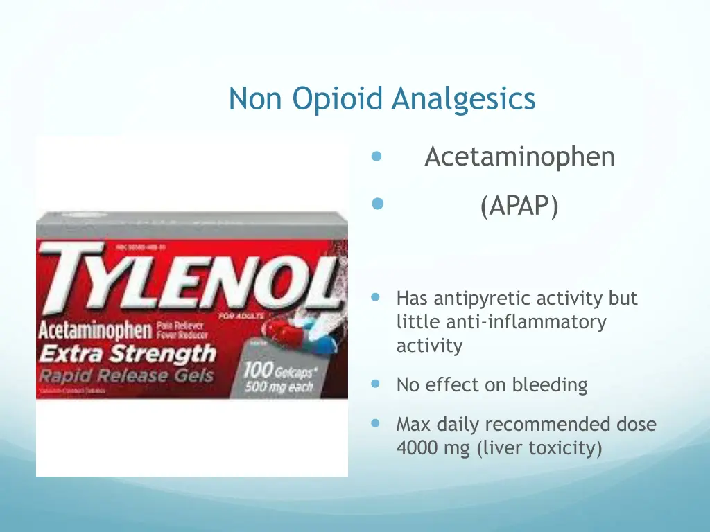 non opioid analgesics 1