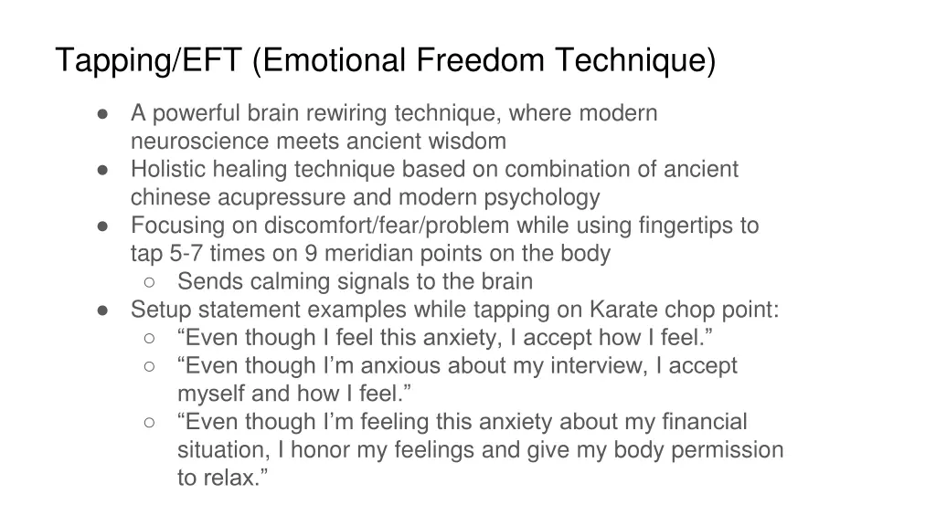 tapping eft emotional freedom technique