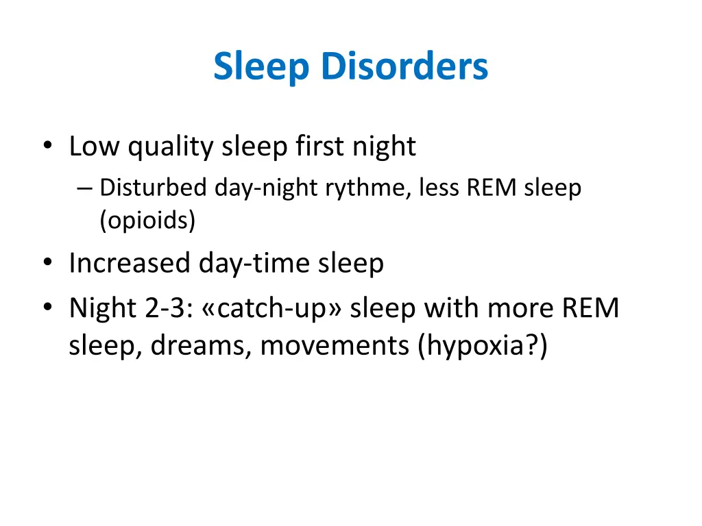 sleep disorders