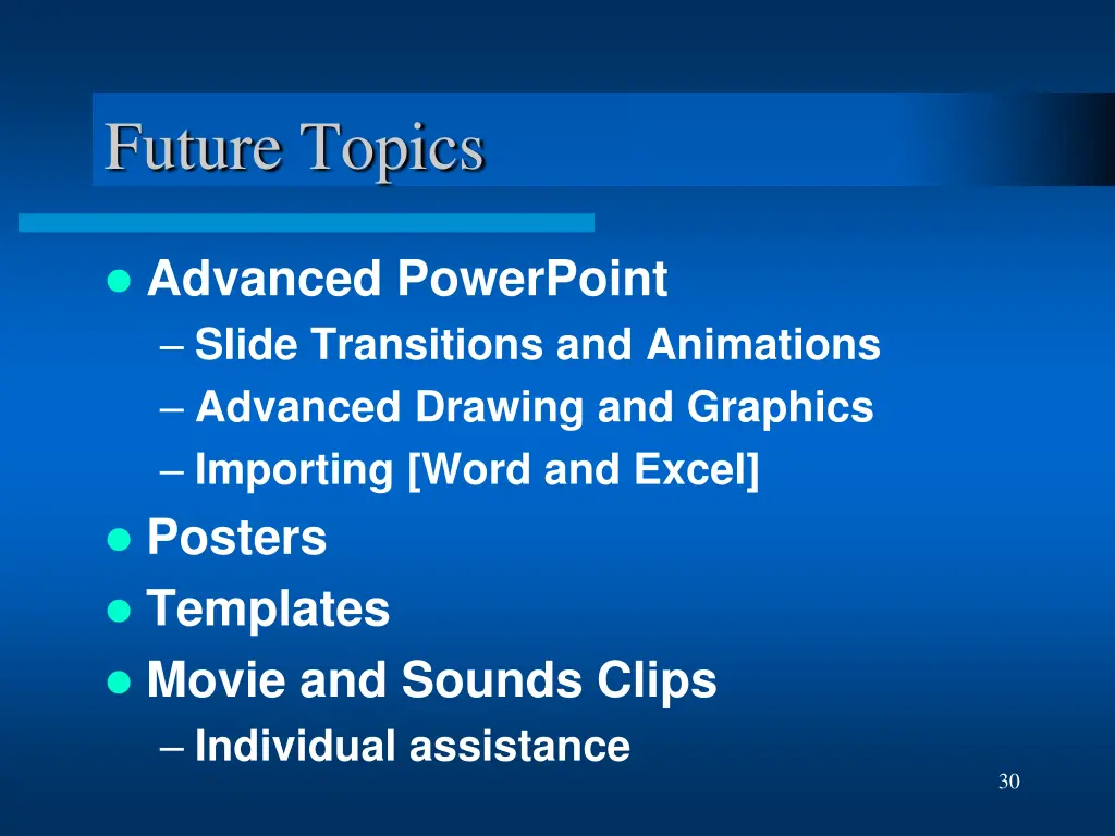 future topics