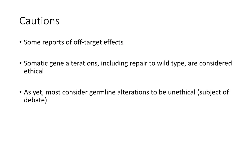 cautions