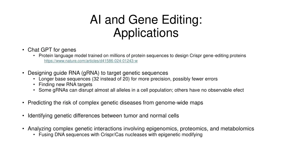 ai and gene editing applications