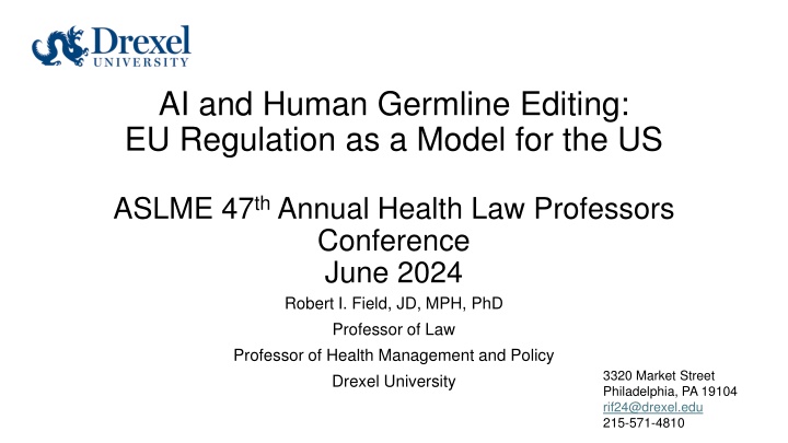 ai and human germline editing eu regulation