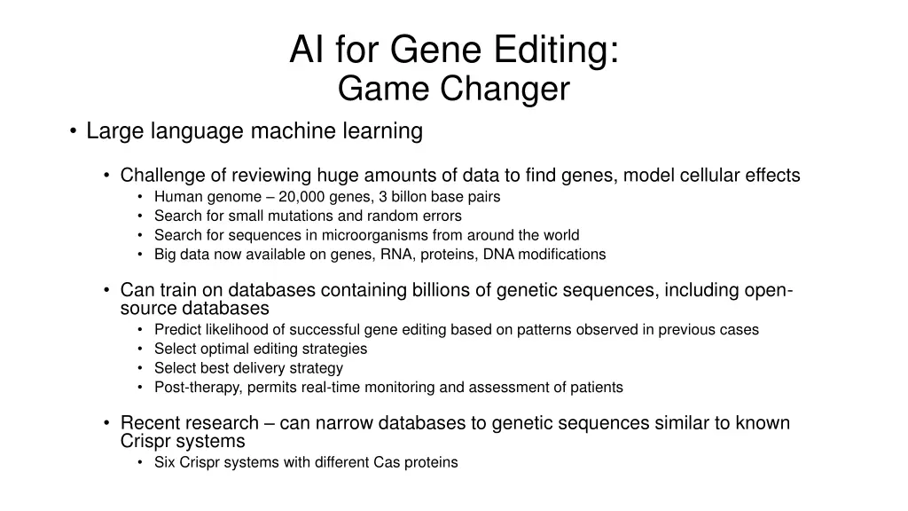 ai for gene editing game changer