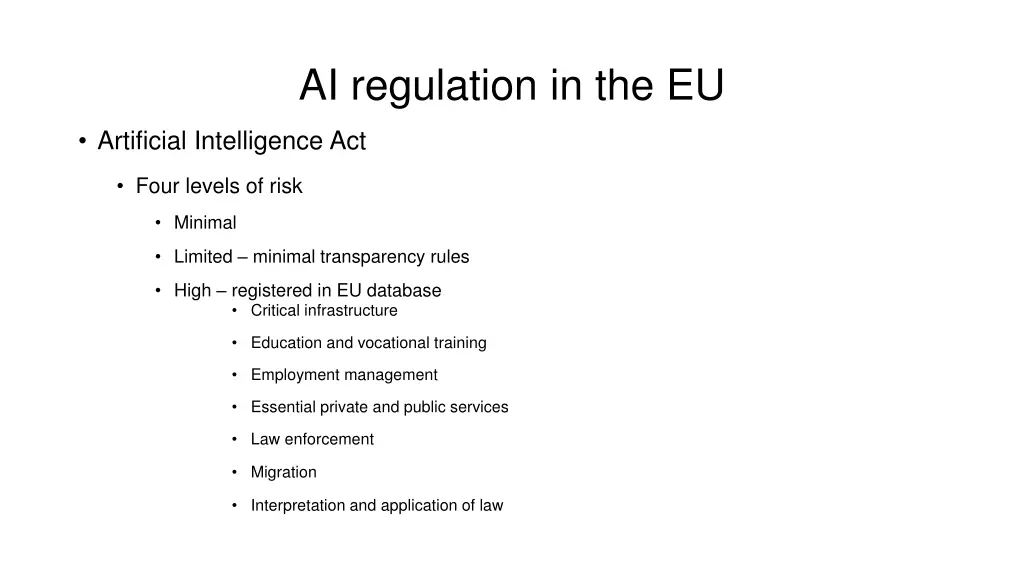 ai regulation in the eu