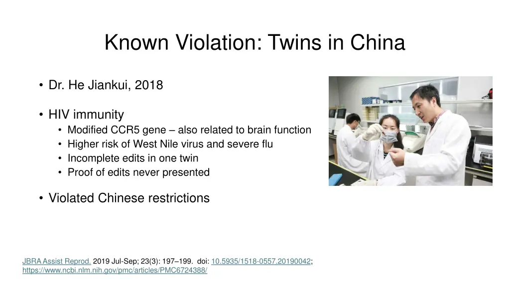 known violation twins in china