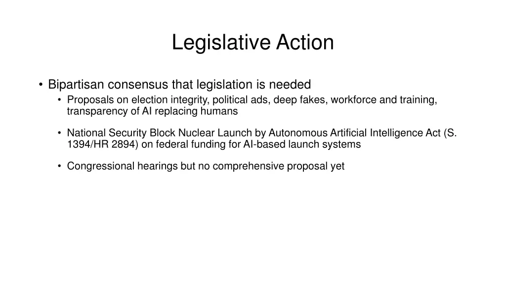 legislative action
