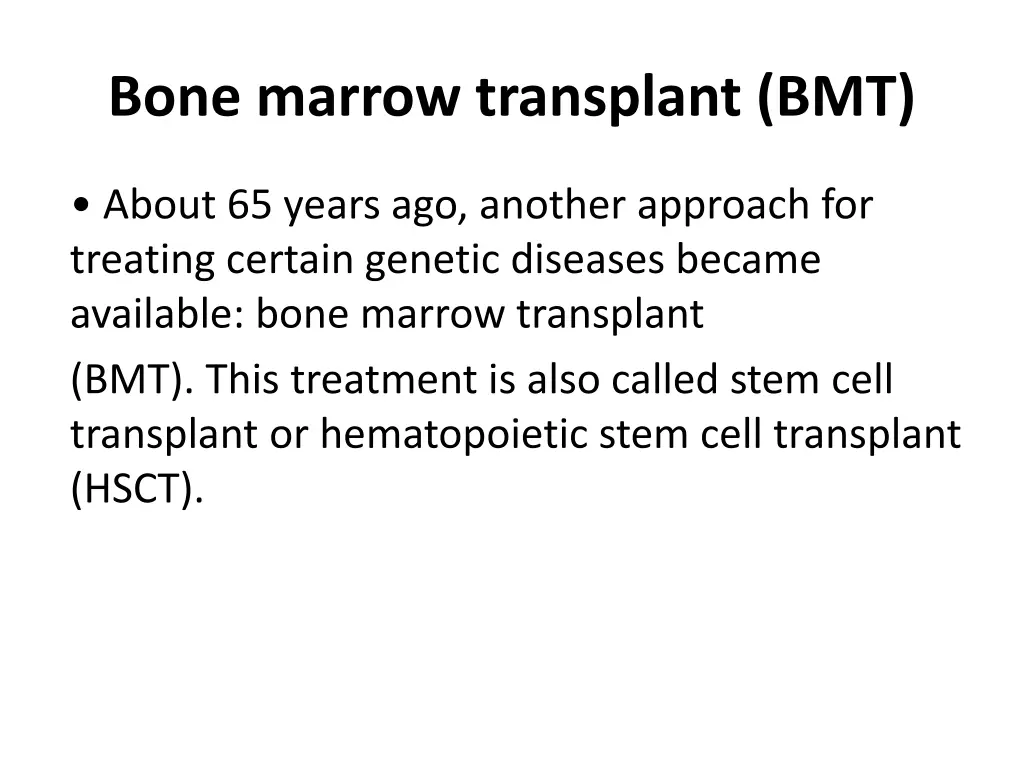 bone marrow transplant bmt