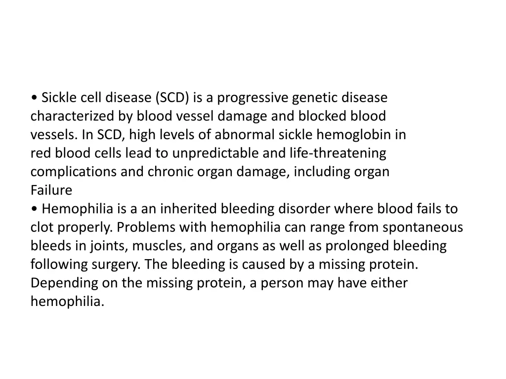 sickle cell disease scd is a progressive genetic
