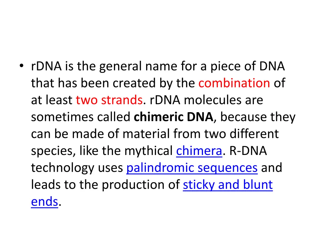 rdna is the general name for a piece of dna that