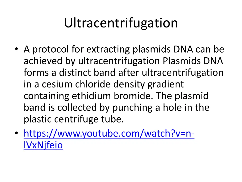 ultracentrifugation