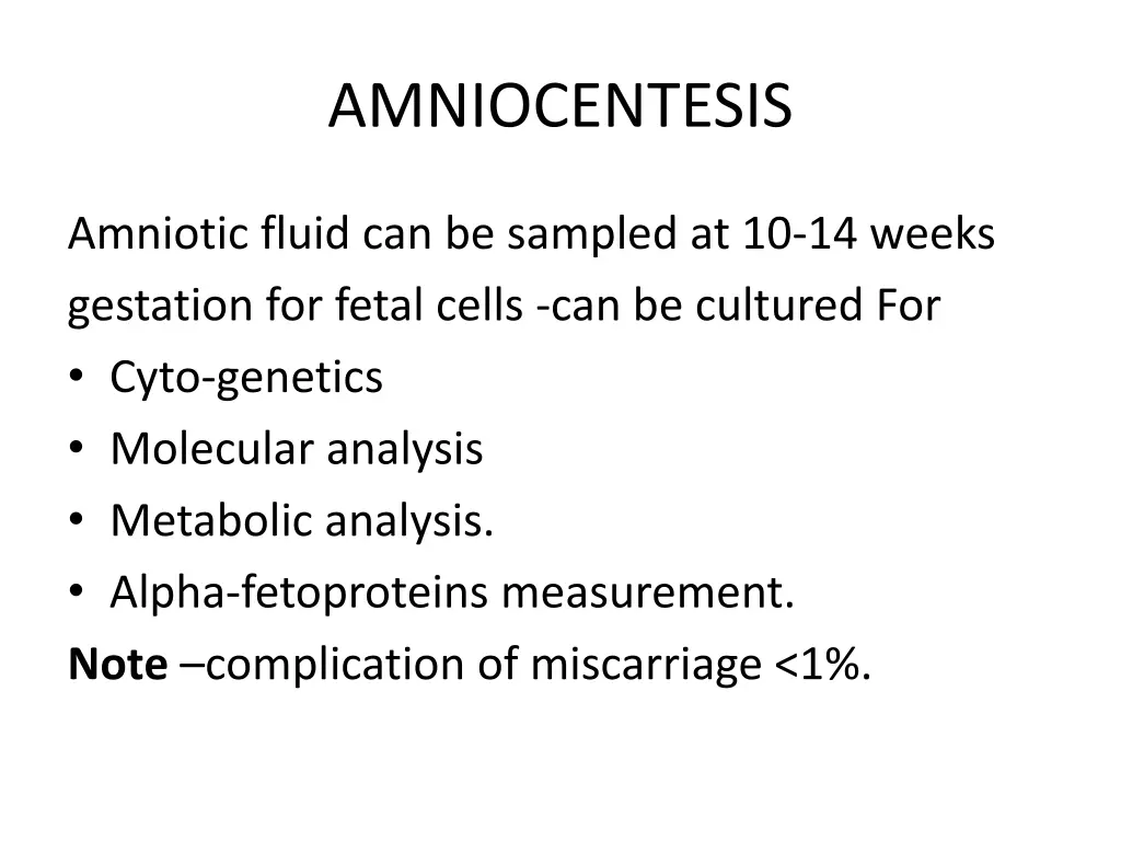 amniocentesis