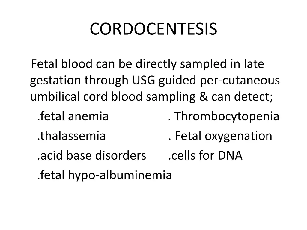 cordocentesis