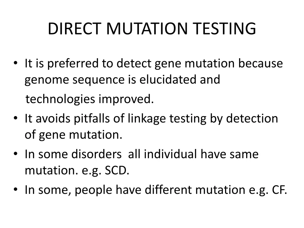 direct mutation testing