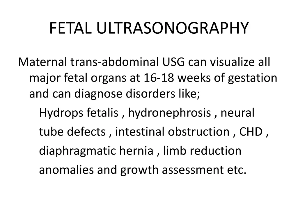 fetal ultrasonography