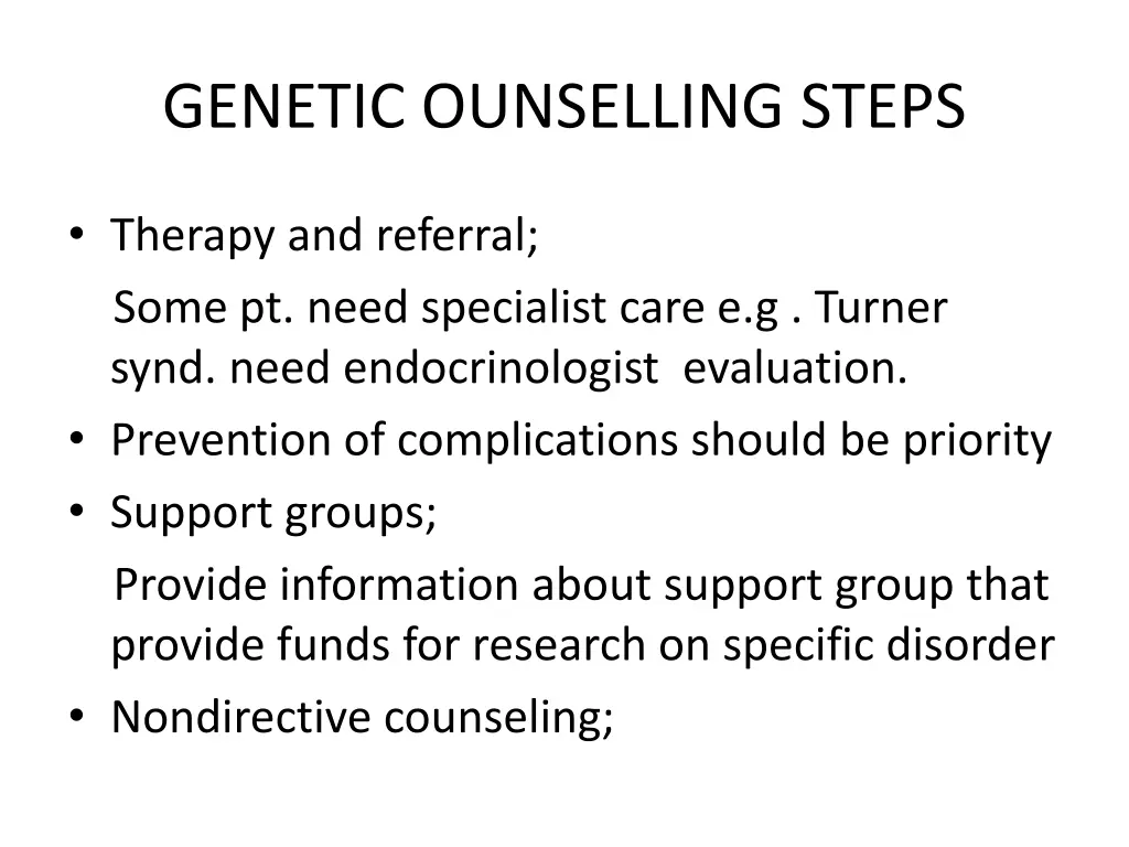 genetic ounselling steps 2