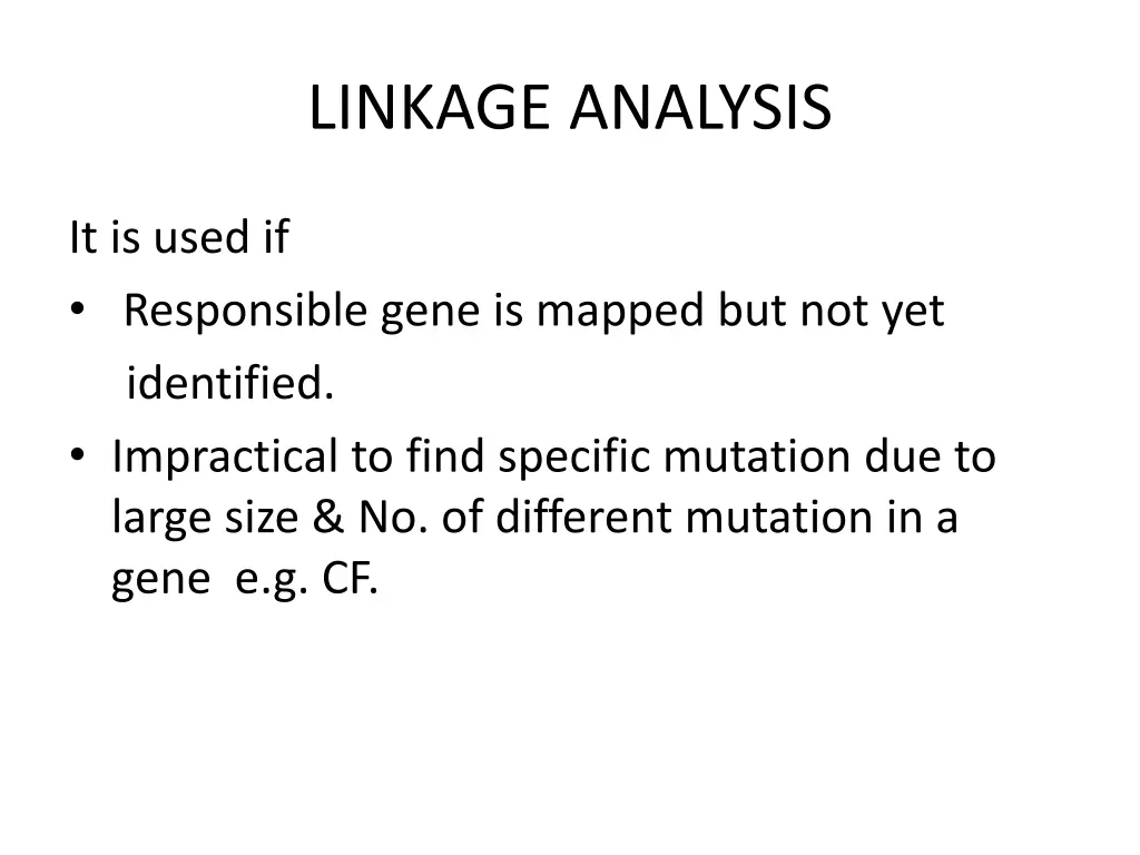 linkage analysis