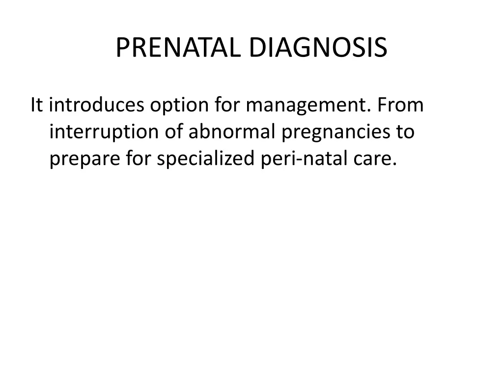 prenatal diagnosis