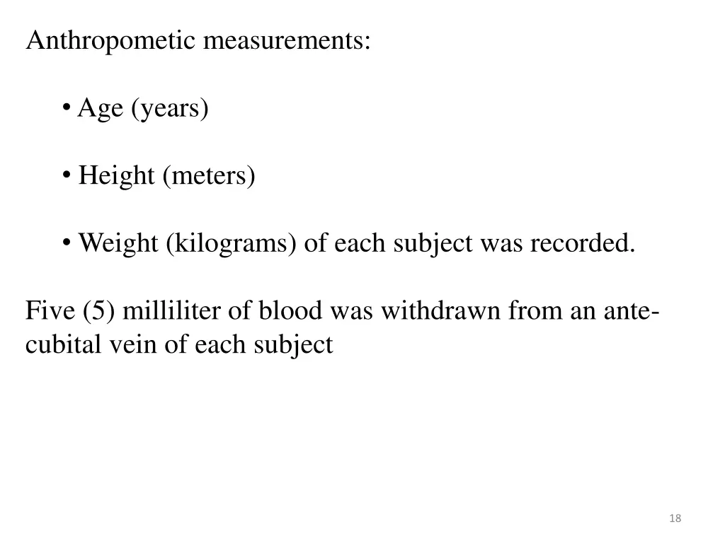 anthropometic measurements