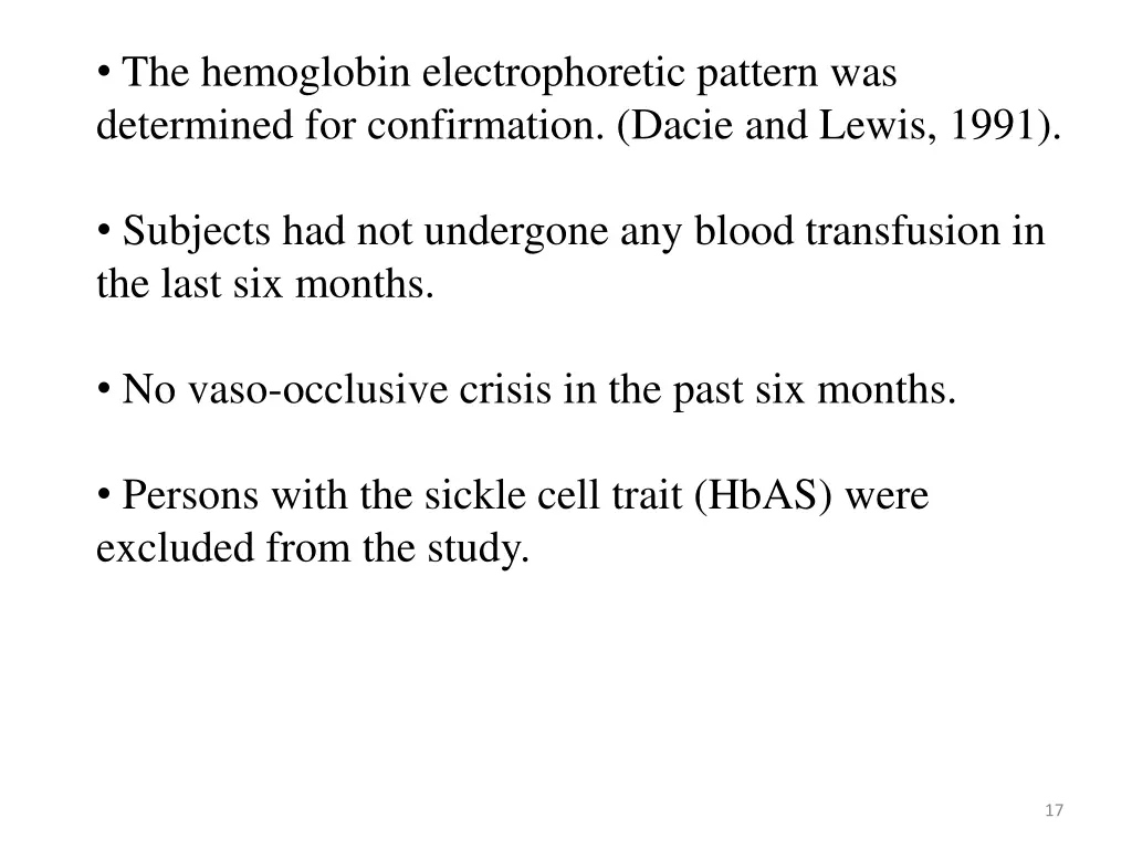 the hemoglobin electrophoretic pattern