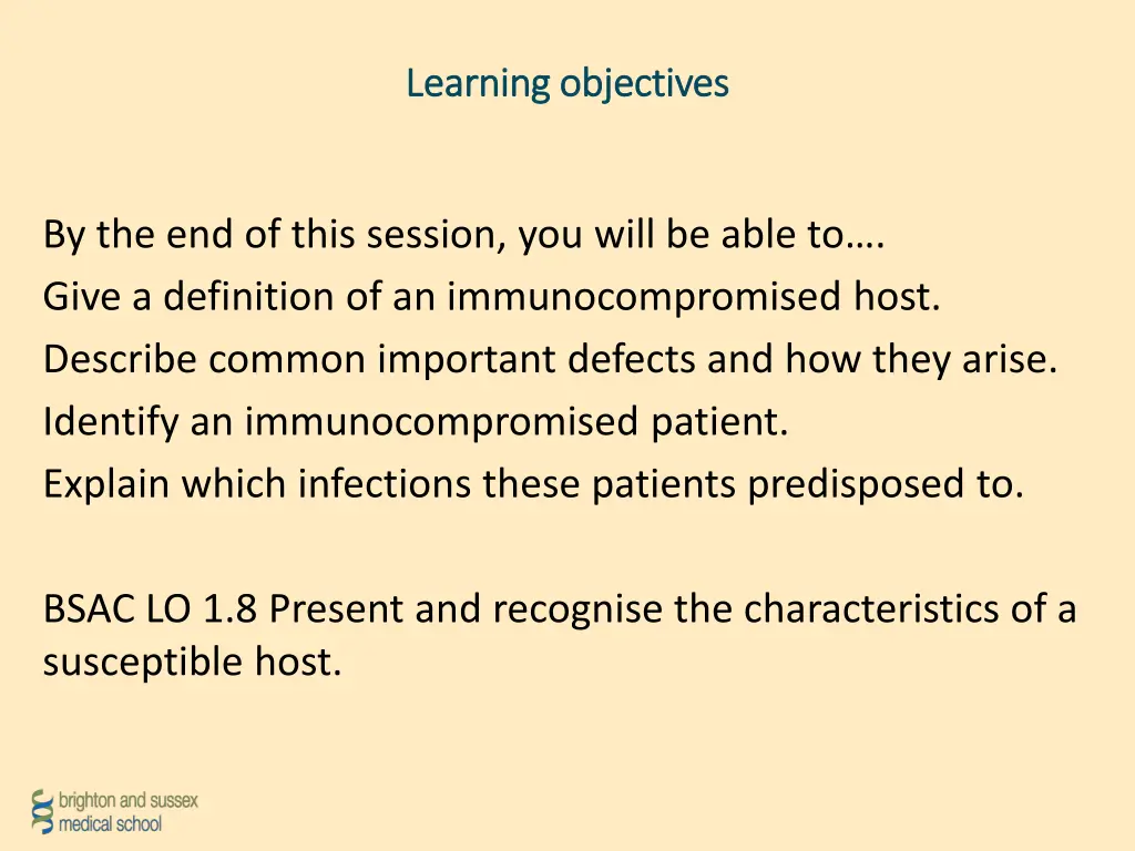 learning objectives learning objectives