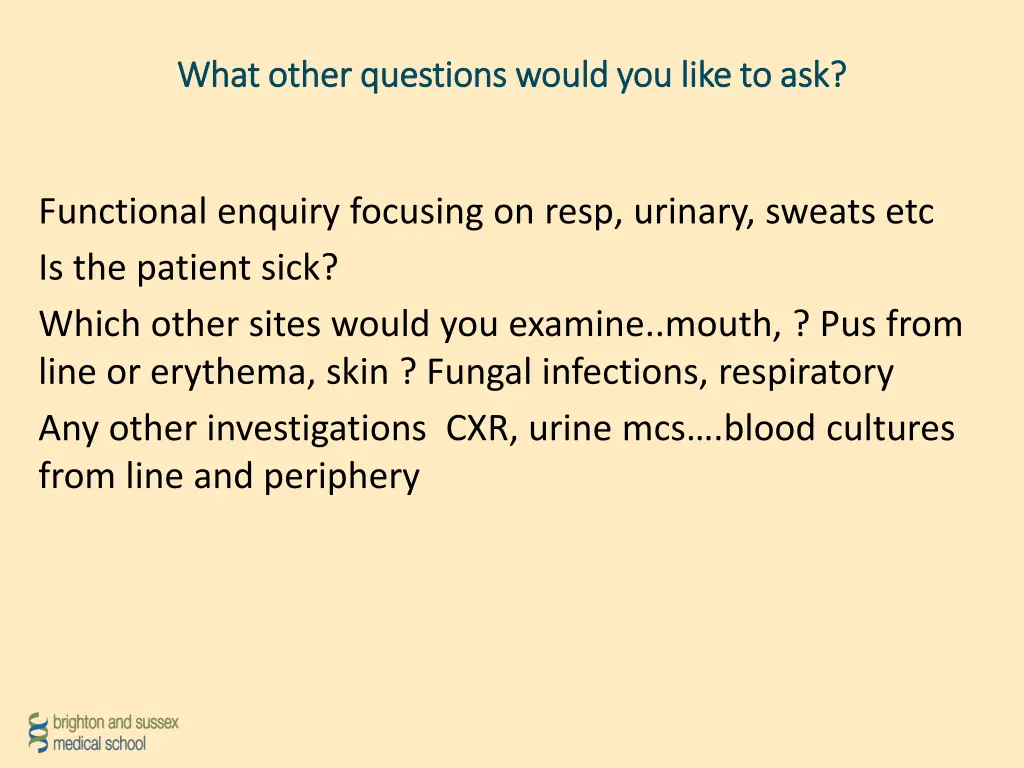 what other questions would you like to ask what