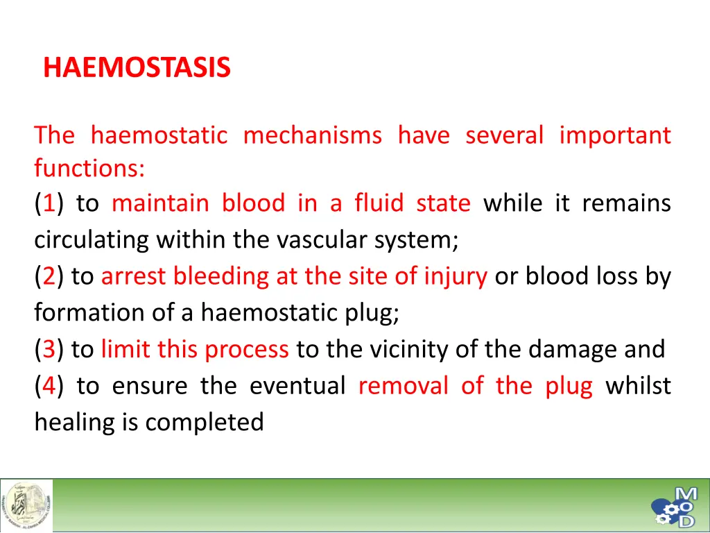haemostasis